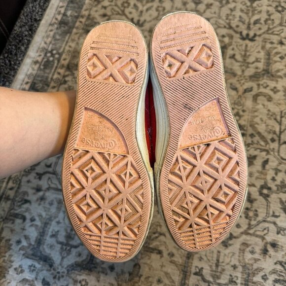 Converse Sneakers Kids Size 5 Red Pink Suede One Star Ox GS 'Enamel Red' 261791C - Picture 3 of 10